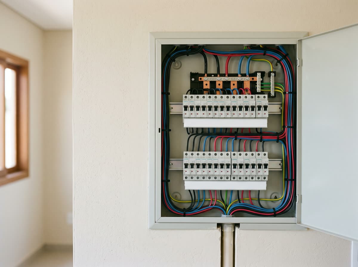 Quadro de luz organizado depois do serviço